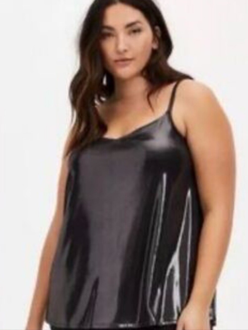 torrid Size 0 Shiny Black Satin-Look Cami